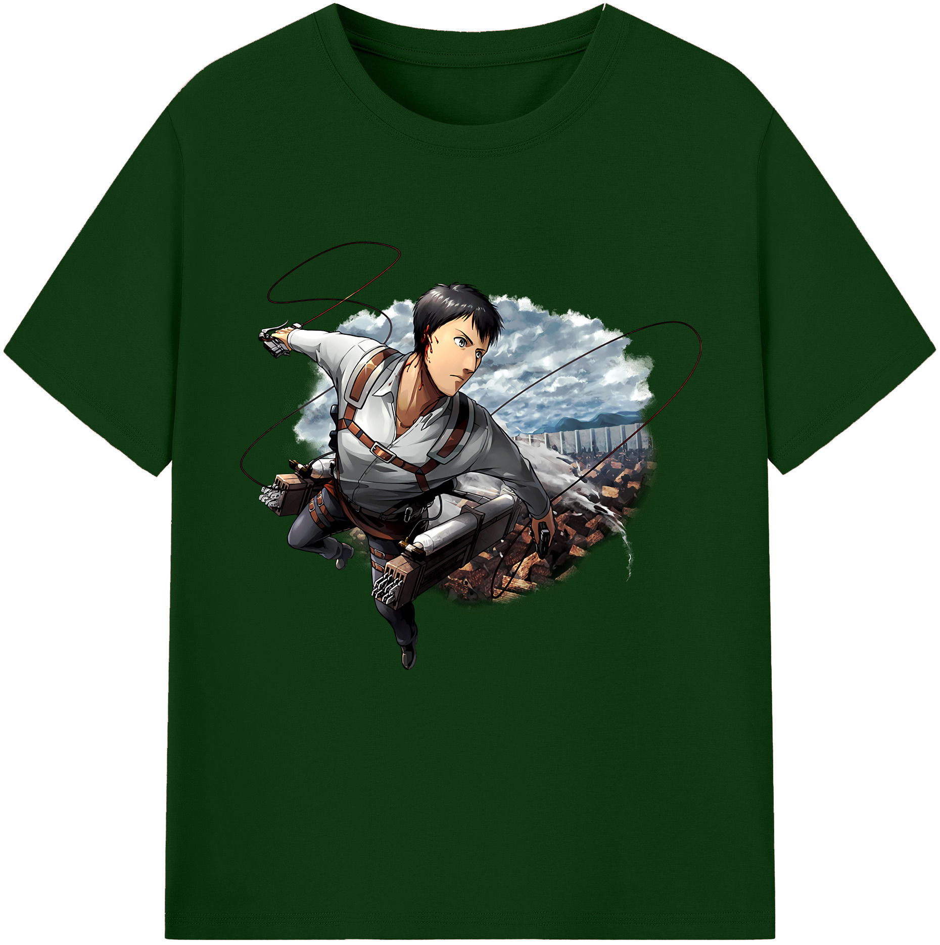 （画像用） 進撃の巨人 ベルトルト・フーバー Attack on Titan Bertholdt Hoover 綿100％半袖Tシャツ（フロントプリント）